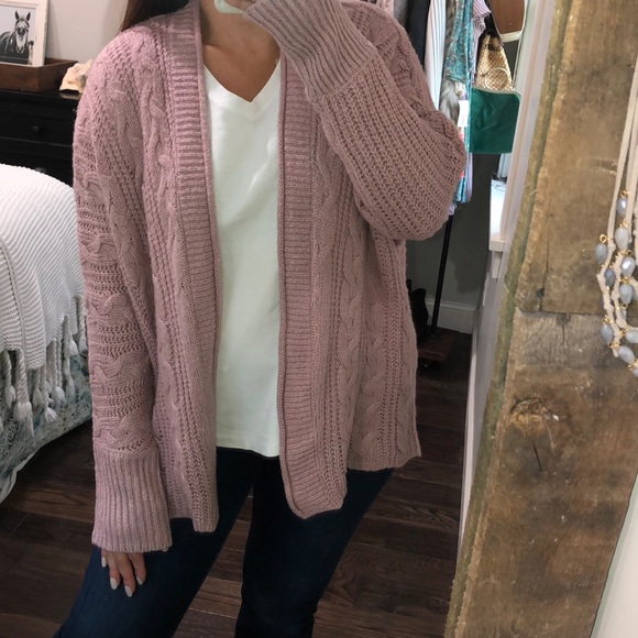 Pink Rose Sweaters - Pink Rose large pink cozy sweater cardigan